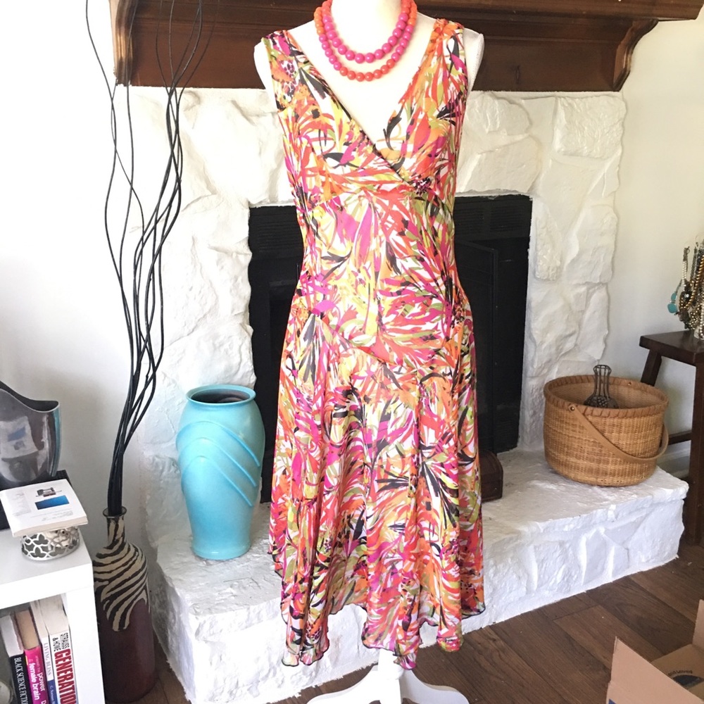 AA STUDIO MULTI COLOR PRINT DRESS SIZE 6
